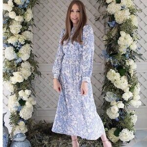 Born of Fifth for Antonio Melani blue long sleeve dress size 14